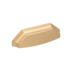 Poignée pour meubles en zamac Entraxe 96mm Alucover laiton Lot de 6 – Jaune / doré, Zamak