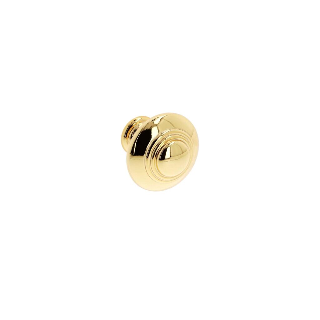 Bouton pour meubles en zamac Diamètre 30mm plaqué or - Jaune / doré, Zamak