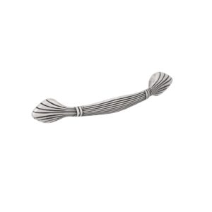 Poignée pour meubles en zamac Entraxe 96mm Vieil argent brillant - Gris / argent, Zamak