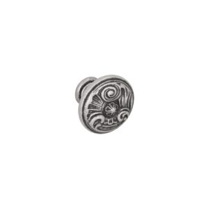 Bouton pour meubles en zamac Diamètre 35mm Vieil argent brillant – Gris / argent, Zamak