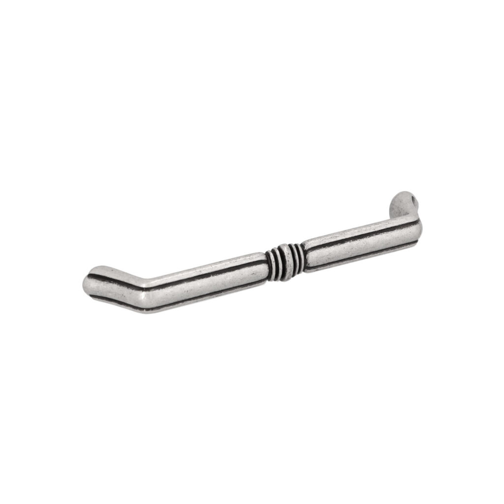 Poignée pour meubles en zamac Entraxe 128mm Vieil argent brillant - Gris / argent, Zamak