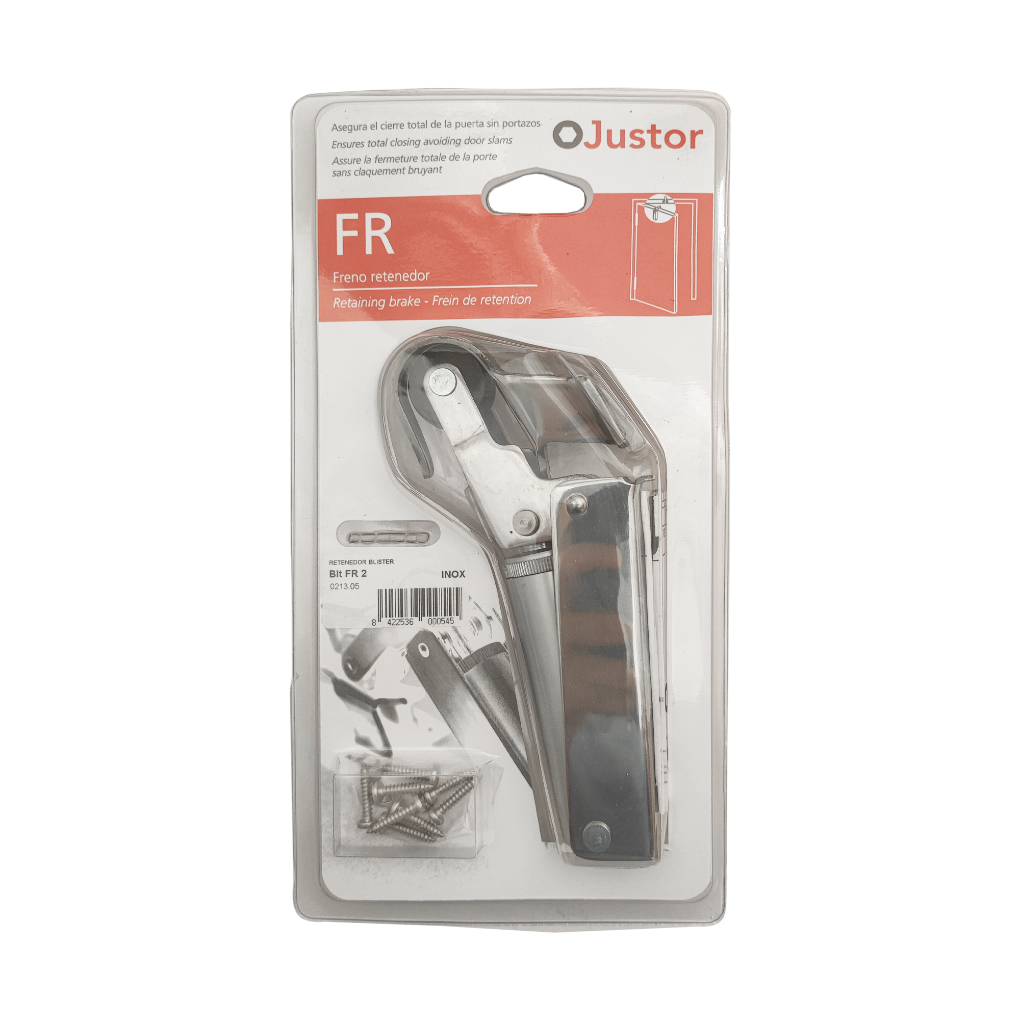 Frein de rétention force 80 N en acier inox 304, pour porte jusqu’à 80 KG. - Gris / argent, Acier inoxydable - imagine 4