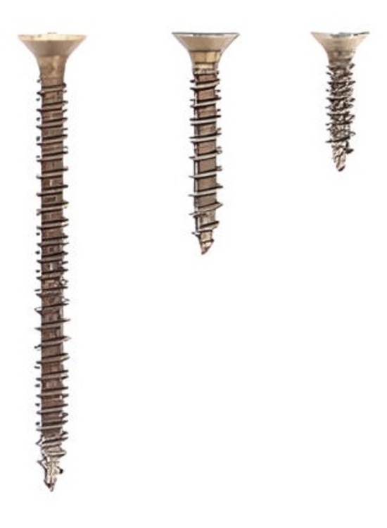 Kit composés de 3 vis 35x16 + 3 vis 4x25 + 3 vis 4x50 Florence antique idéale pour fixations décoratives - Marron, Zinc - Image 2