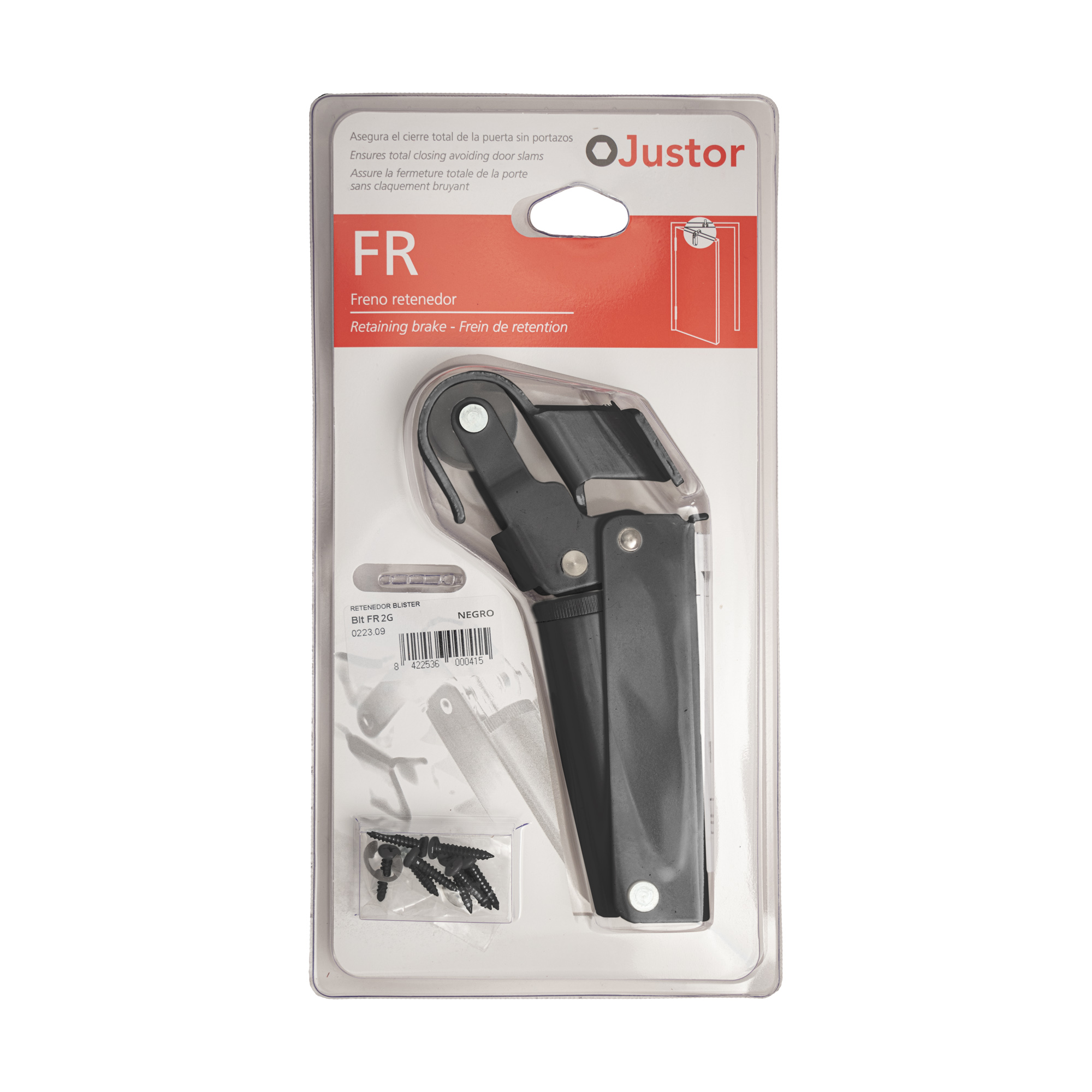 Frein de rétention Réglable force 60 a 80 N aluminium anodisé noir, pour porte jusqu’à 80 KG. - imagine 4