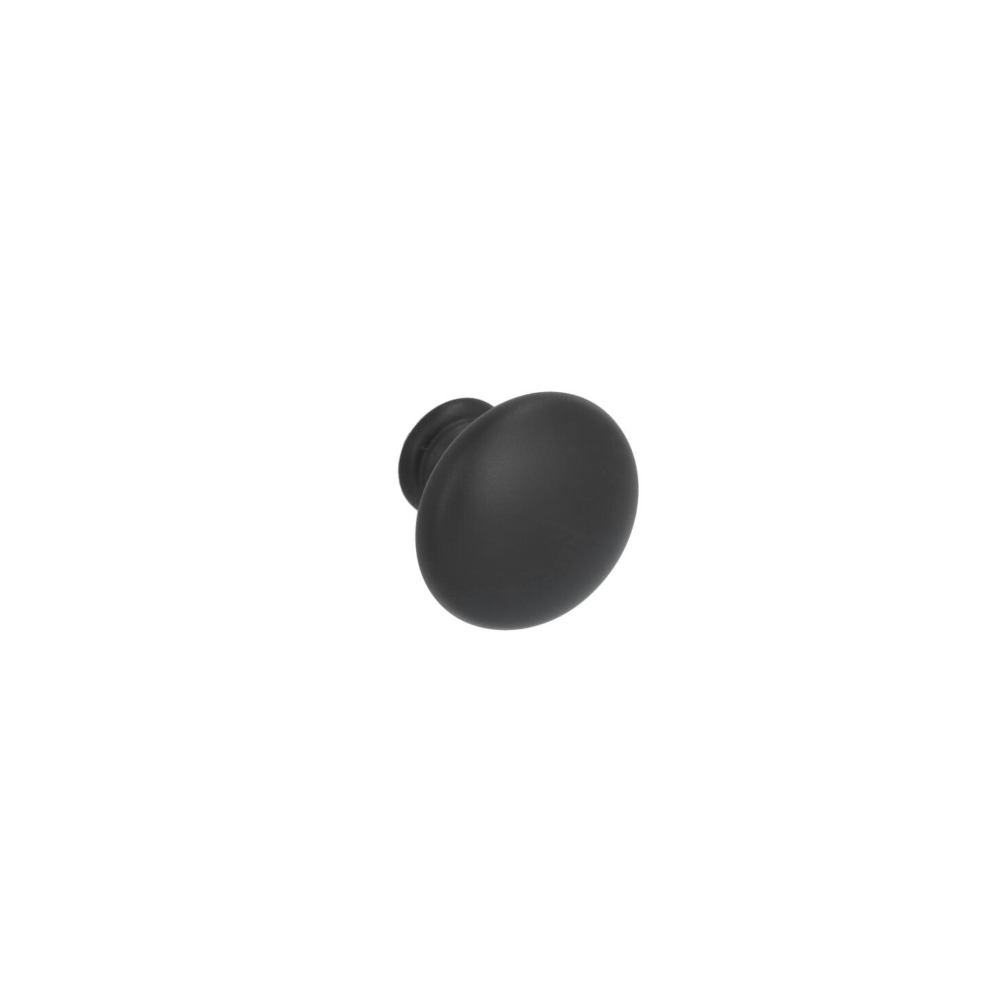 Bouton pour meubles en zamac Diamètre 30mm Vernis noir mat Lot de 6 - Zamak