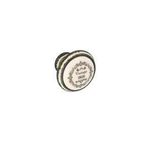 Bouton pour meubles en zamac et Porcelaine Diamètre 35mm Ivoire rustique Lot de 25 – Beige, Zamak