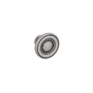 Bouton pour meubles en zamac Diamètre 35mm Vieil argent brillant - Gris / argent, Zamak