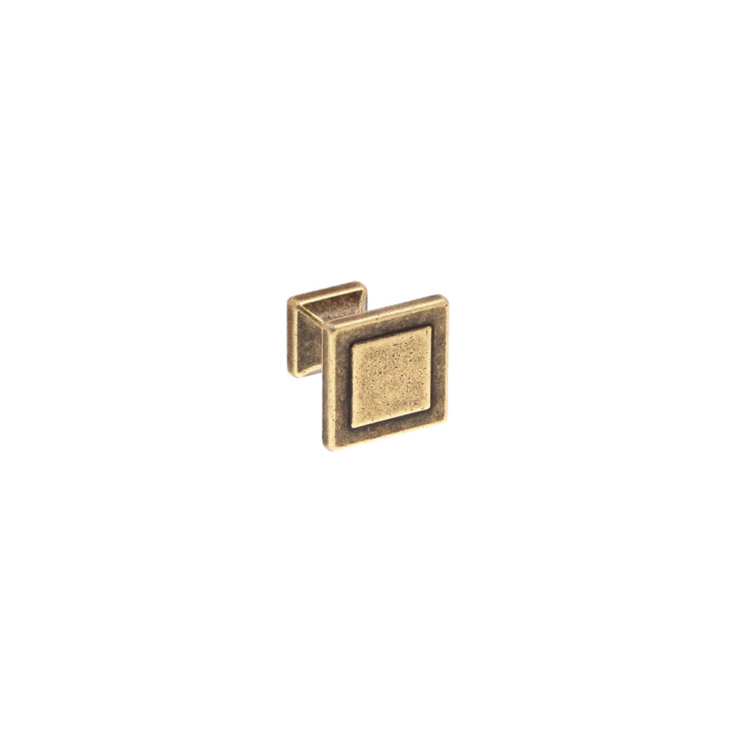 Bouton pour meubles en zamac Diamètre 24mm x 24 Florence antique Lot de 25 - Marron, Zamak