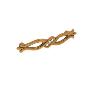 Poignée pour meubles en zamac et cristal Entraxe 96mm orvale - Orange / cuivré, Zamak