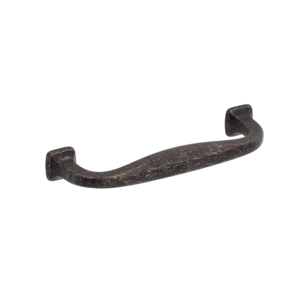 Poignée pour meubles en zamac Entraxe 96mm Fer noir vintage - Zamak