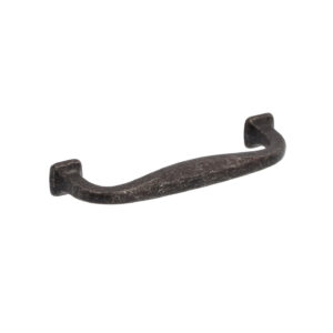 Poignée pour meubles en zamac Entraxe 96mm Fer noir vintage Lot de 6 – Zamak