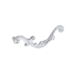 Poignée pour meubles en zamac et cristal Entraxe 128mm chrome poli Lot de 25 – Gris / argent, Zamak