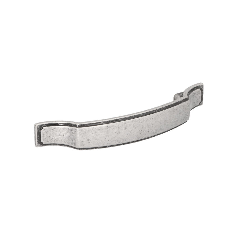 Poignée pour meubles en zamac Entraxe 96mm Vieil argent brillant - Gris / argent, Zamak