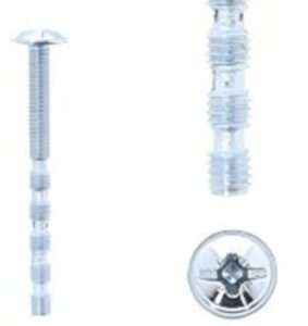 1 kit composés de 25 vis M4X45 mm zinguée Lot de 25 – Gris / argent, Zinc