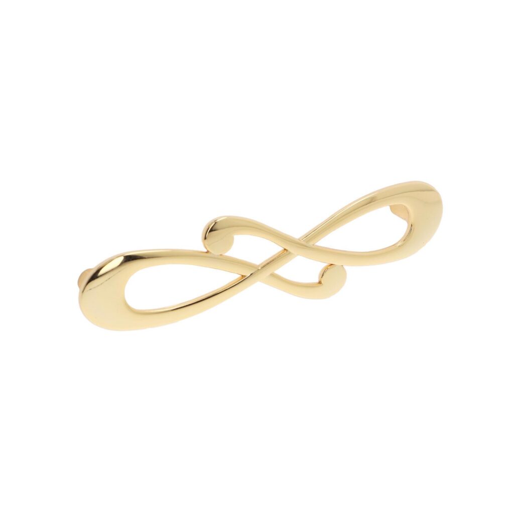 Poignée pour meubles en zamac Entraxe 128mm plaqué or - Jaune / doré, Zamak