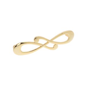 Poignée pour meubles en zamac Entraxe 128mm plaqué or – Jaune / doré, Zamak