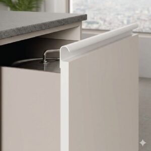 Poignée de meuble profil en aluminium Entraxe 997x21.88x49mm Blanc Mat