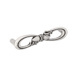 Poignée pour meubles en zamac Entraxe 96mm Vieil argent brillant Lot de 6 – Gris / argent, Zamak