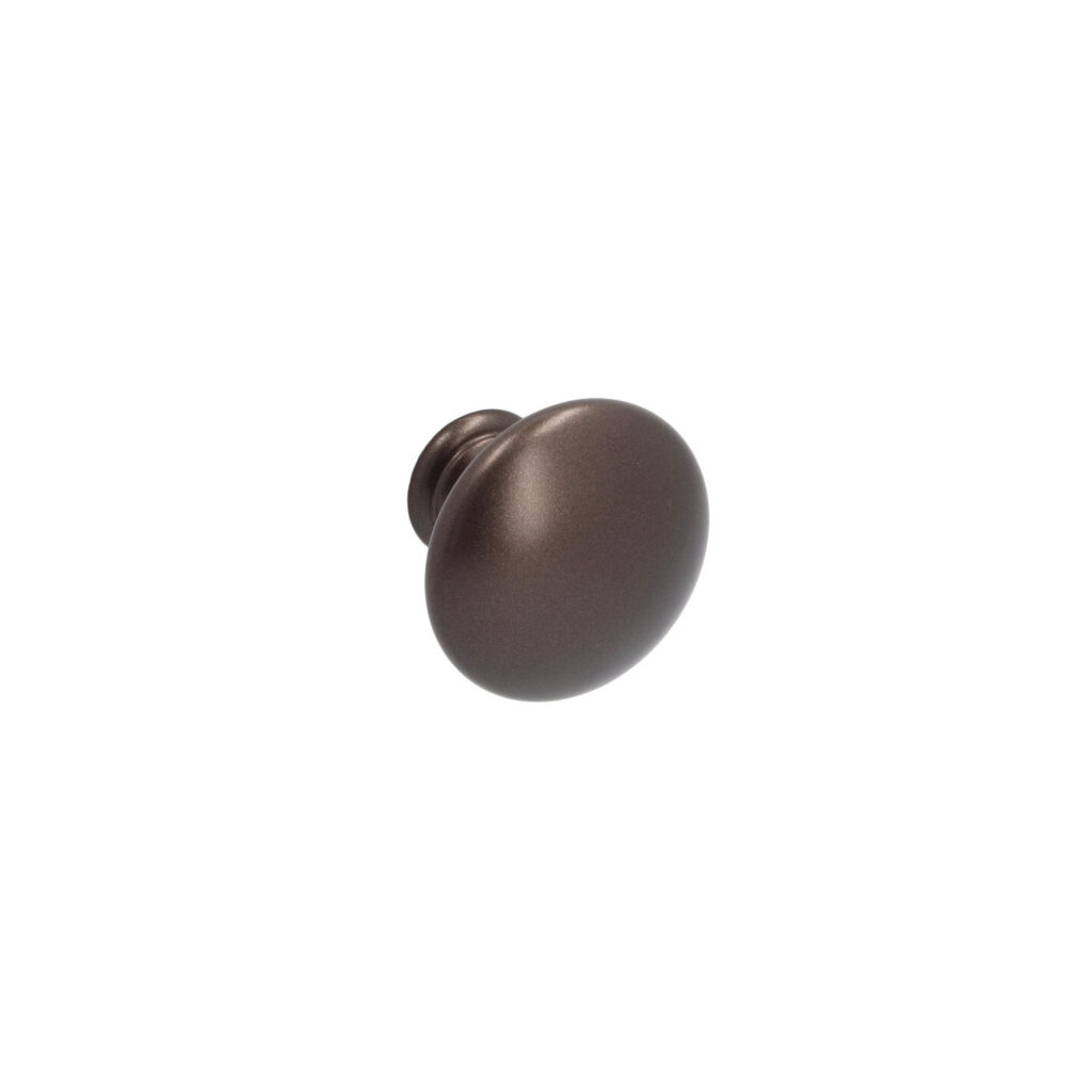 Bouton pour meubles en zamac Diamètre 35mm Brun alu - Marron, Zamak