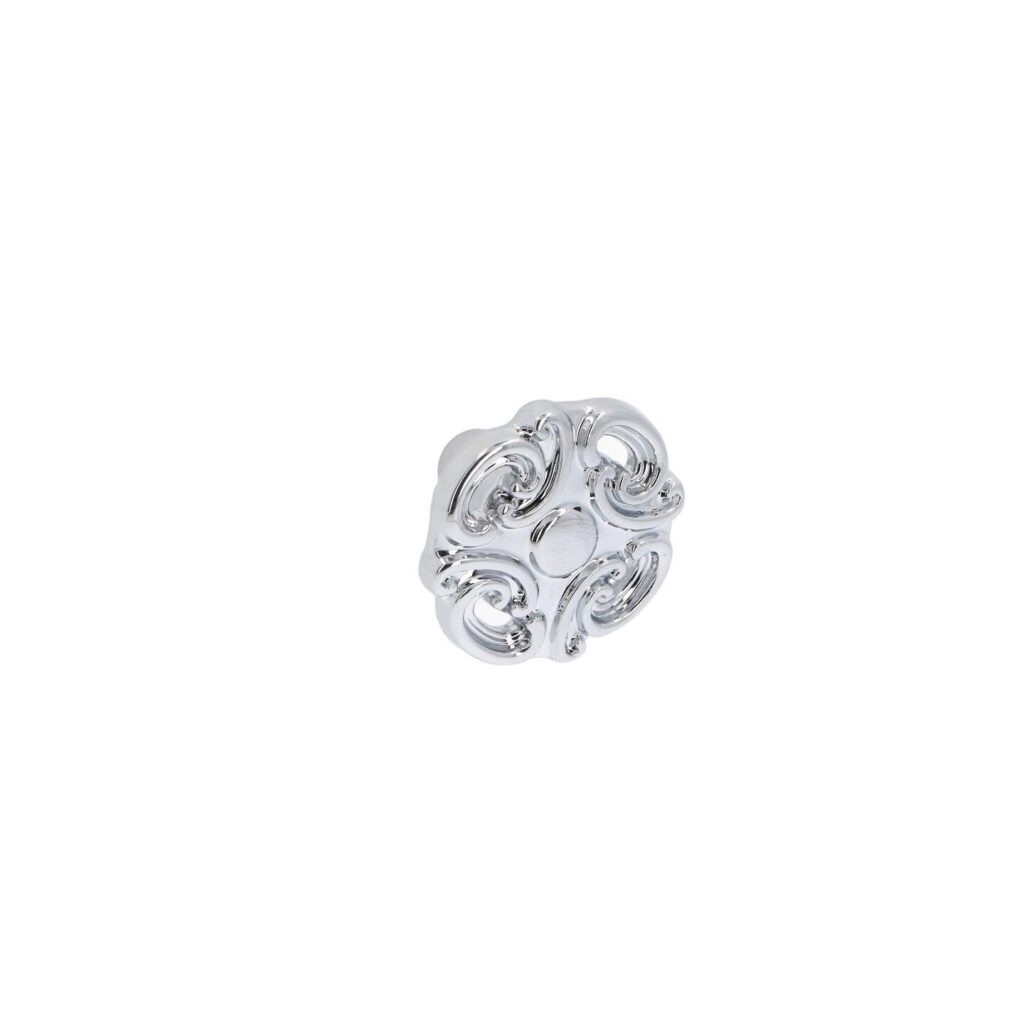 Bouton pour meubles en zamac Diamètre 34mm chrome poli - Gris / argent, Zamak