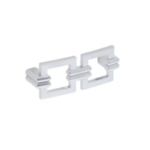 Poignée pour meubles en zamac Entraxe 64mm chrome poli Lot de 6 – Gris / argent, Zamak
