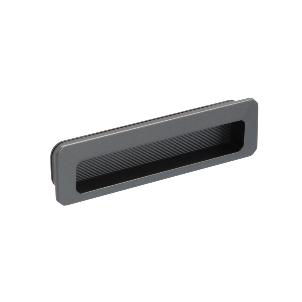 Poignée encastrées en zamac Entraxe 128mm Alucover graphite - Anthracite, Zamak