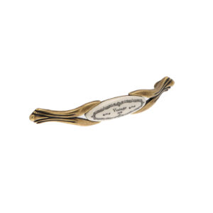 Poignée pour meubles en zamac et Porcelaine Entraxe 128mm Florence antique Lot de 25 – Marron, Zamak