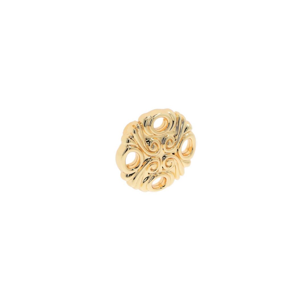 Bouton pour meubles en zamac Diamètre 36mm plaqué or Lot de 25 - Jaune / doré, Zamak