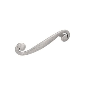 Poignée pour meubles en zamac Entraxe 96mm Vieil argent rayé – Gris / argent, Zamak