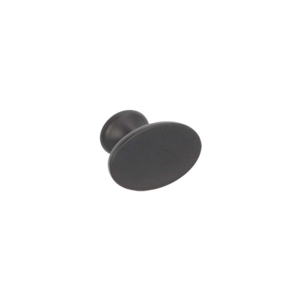 Bouton pour meubles en zamac Diamètre 42mm x 27 Vernis noir mat - Zamak
