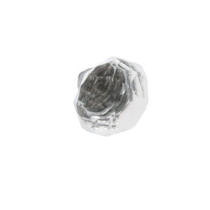 Bouton pour meubles en zamac et cristal Diamètre 45mm chrome poli Lot de 6 – Gris / argent, Zamak