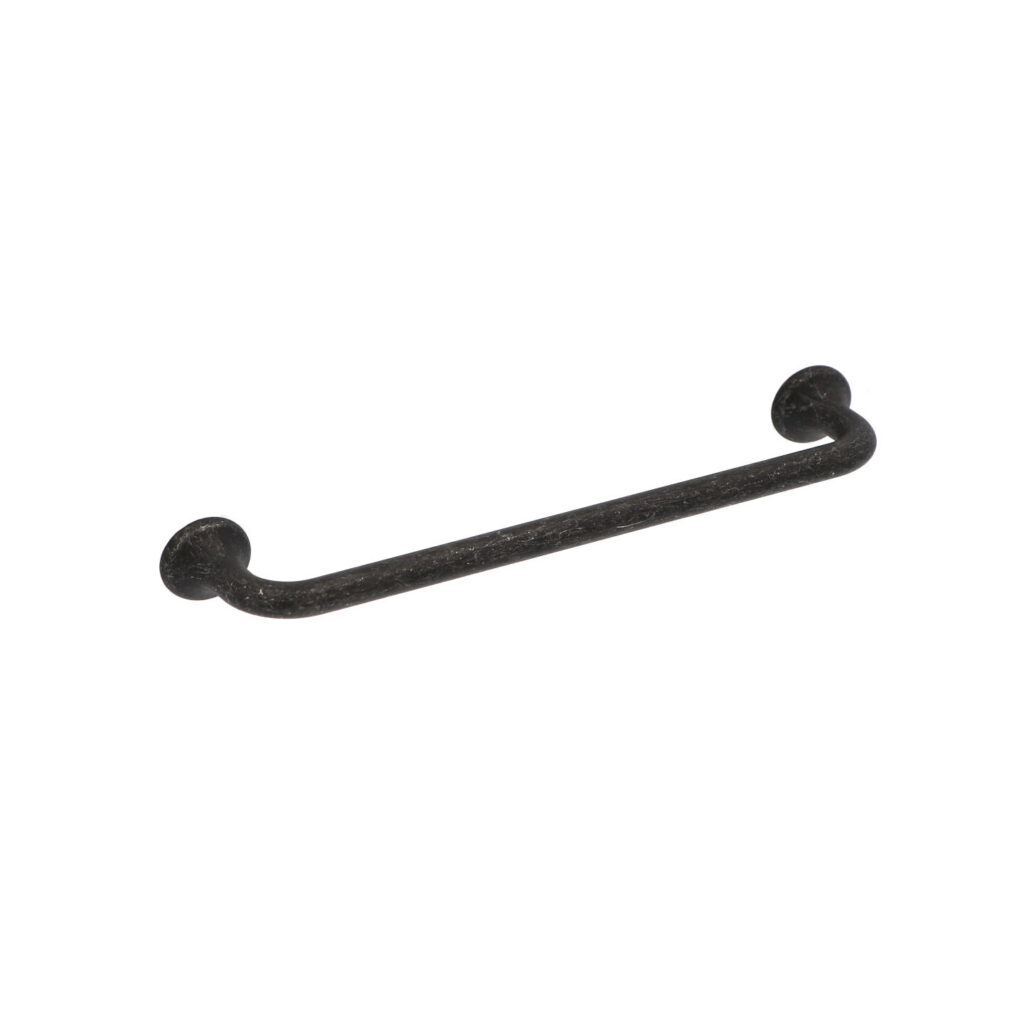 Poignée pour meubles en zamac Entraxe 160mm Fer noir vintage Lot de 25 - Zamak