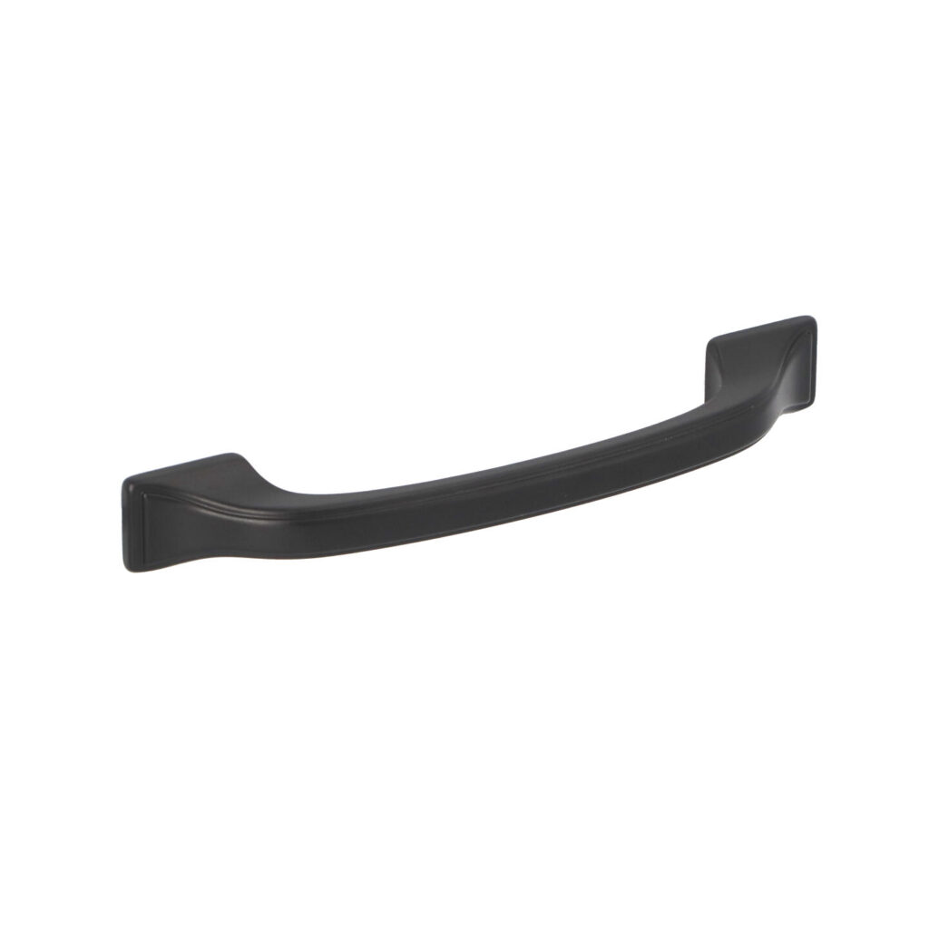 Poignée pour meubles en zamac Entraxe 96mm Vernis noir mat - Zamak