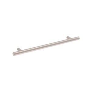Poignée pour meubles en Acier Entraxe 192mm finition Nichel satiné – Gris / argent, Acier inoxydable