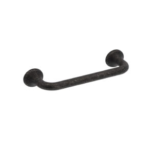 Poignée pour meubles en zamac Entraxe 96mm Fer noir vintage Lot de 6 – Zamak