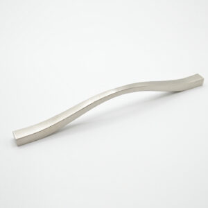 Poignée de meuble en zamac E 224 et 192 mm NICKELÉ BROSSÉ – Gris / argent, Zamak
