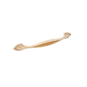 Poignée pour meubles en zamac Entraxe 192mm Patine royale en or ivoire – Beige, Zamak