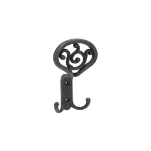 Portemanteau en zamac Diamètre 85mm x 138 Fer noir vintage - Zamak