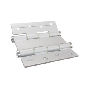 Charnière va et vient à ressort, 120X40 mm, en aluminium anodisée argent, pour porte de 40 mm. - Gris / argent