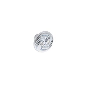 Bouton pour meubles en zamac et cristal Diamètre 31mm chrome poli – Gris / argent, Zamak