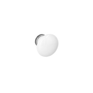 Bouton pour meubles en zamac et Porcelaine Diamètre 31mm Vieil argent rayé – Gris / argent, Zamak