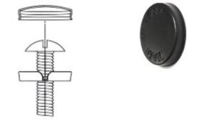 1 Kit composés de 50 cache-vis noir Lot de 6 - Laiton