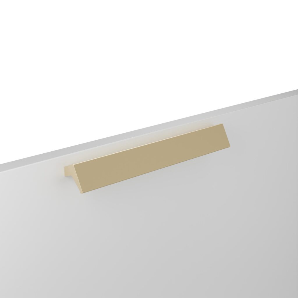 Poignée pour meubles en zamac Entraxe 160mm finition Laiton Galver - Jaune / doré, Zamak