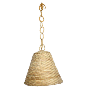 Abat-jour en osier naturel 33 cm de diamètre et 28cm de haut sans passe-câble - Beige