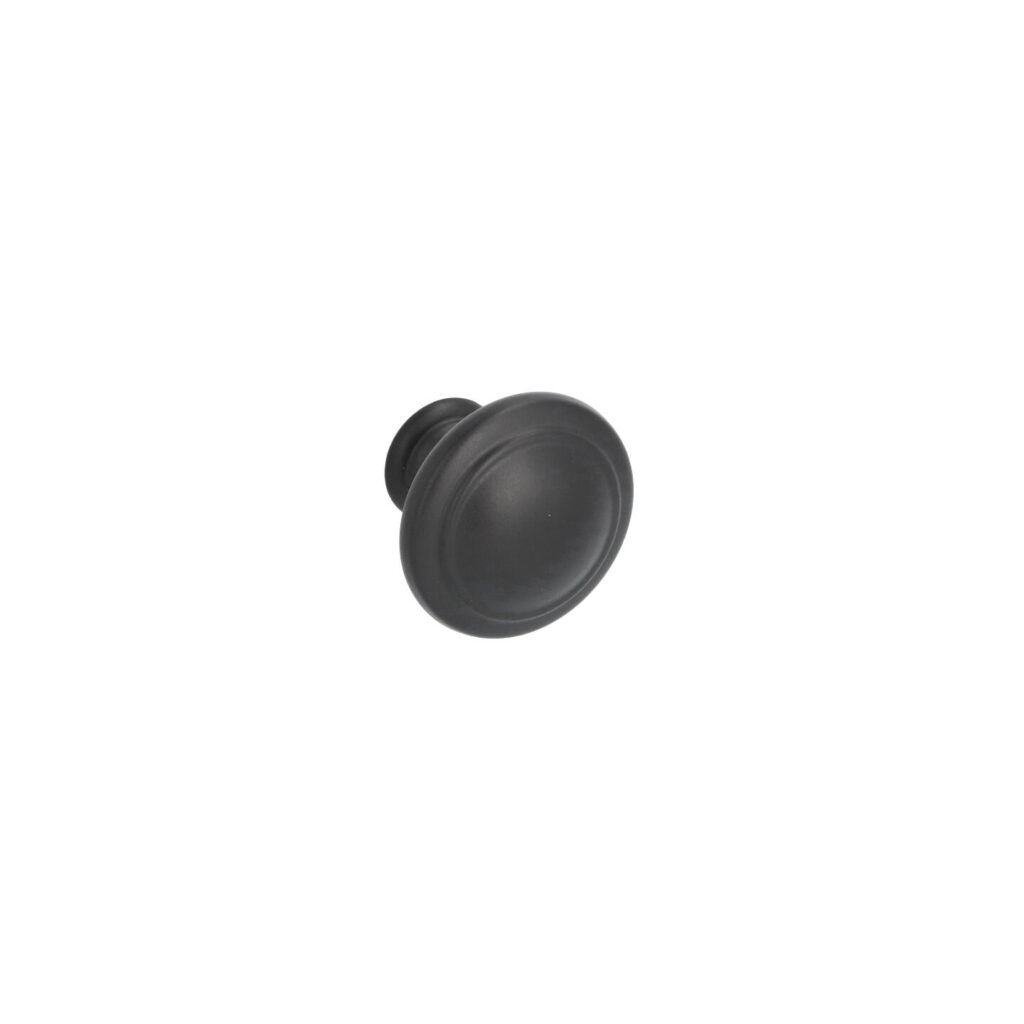 Bouton pour meubles en zamac Diamètre 30mm Vernis noir mat Lot de 25 - Zamak