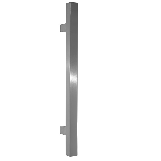 Poignée de tirage Carrée 30x30 mm - Entraxe=500 - S=75 - L=650 mm - INOX 304 Laqué RAL 9005 Noir Mat - Acier inoxydable
