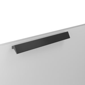 Poignée pour meubles en zamac Entraxe 192mm finition Vernis noir mat – Zamak