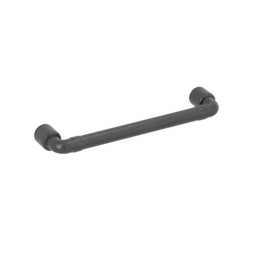 Poignée pour meubles en zamac Entraxe 128mm Vernis noir mat Lot de 25 - Zamak