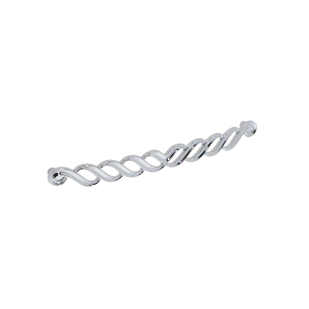 Poignée pour meubles en zamac Entraxe 224mm chrome poli Lot de 25 - Gris / argent, Zamak
