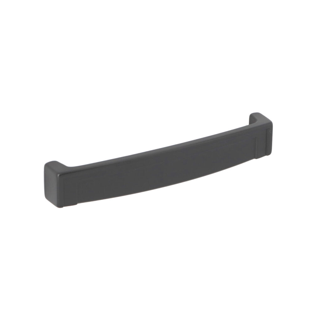 Poignée pour meubles en zamac Entraxe 128mm Vernis noir mat Lot de 6 - Zamak